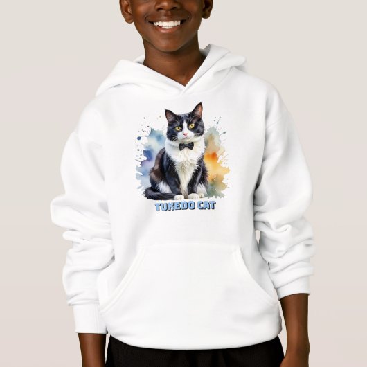 Dapper Tuxedo Cat Hoodie (Vorderseite)