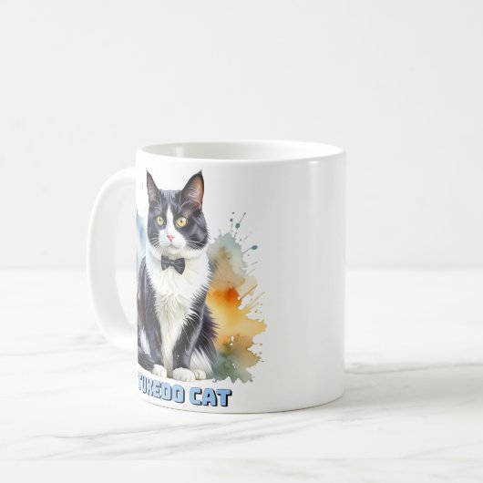 Dapper Tuxedo Cat Kaffeetasse (Vorderseite Links)