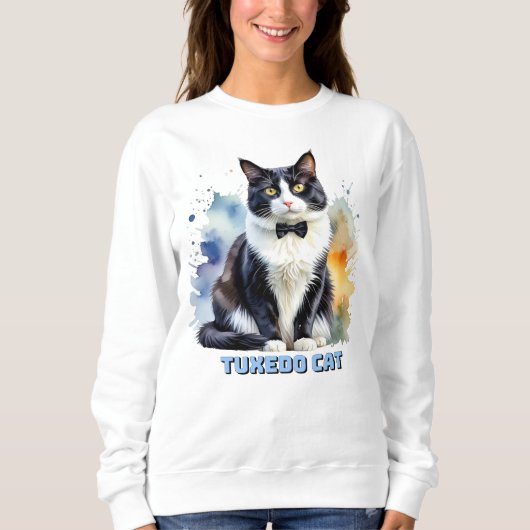 Dapper Tuxedo Cat Sweatshirt (Vorderseite)