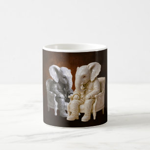 Dapperes Elefantenduo - Whimsical Art Kaffeetasse