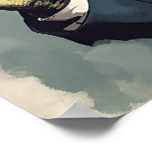 Dappersauras Dinosaur - Art Print Poster (Ecke)