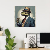 Dappersauras Dinosaur - Art Print Poster (Heimbüro)