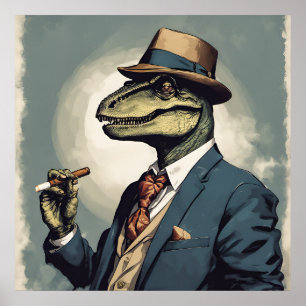 Dappersauras Dinosaur - Art Print Poster