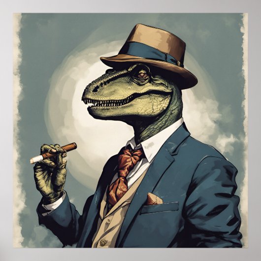 Dappersauras Dinosaur - Art Print Poster (Vorne)