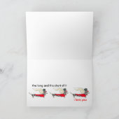 Dapple Dackel "Knochen Mot " Karte (Innenseite)