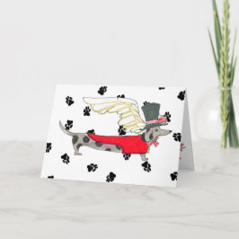 Dapple Dackel "Knochen Mot " Karte