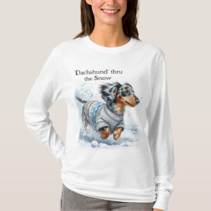 Dapple Dackel Weihnachten T - Shirt