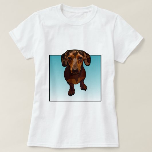 Dapple die künstlerische Dackel T-Shirt (Design vorne)