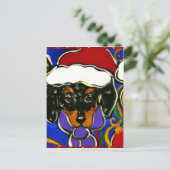 Dapple Doxie Weihnachten (Stehend Vorderseite)