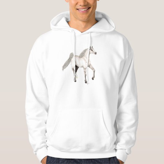 Dapple grauen arabischen PferdeHoodie Hoodie (Vorderseite)