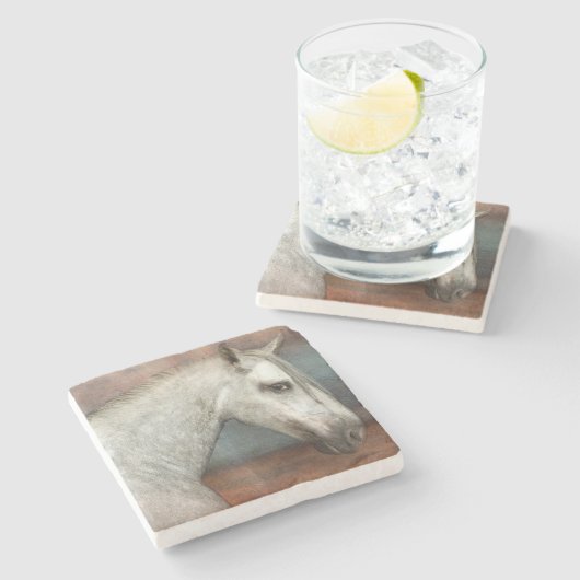 Dapple Gray Ein perfektes Wochenende in Andalusien Steinuntersetzer (Seitenansicht)