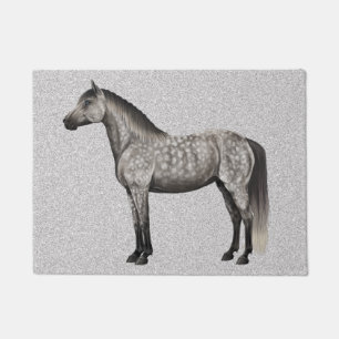 DAPPLE GRAY HORSE DOORMAT FUßMATTE