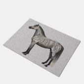 DAPPLE GRAY HORSE DOORMAT FUßMATTE (Schrägansicht)