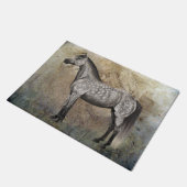 DAPPLE GRAY HORSE DOORMAT FUßMATTE (Schrägansicht)