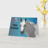 Dapple Gray Horse Karte (Gelbe Blume)