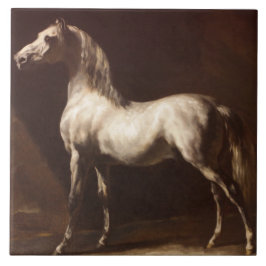 Dapple Gray Horse (von Théodore Géricault) Fliese