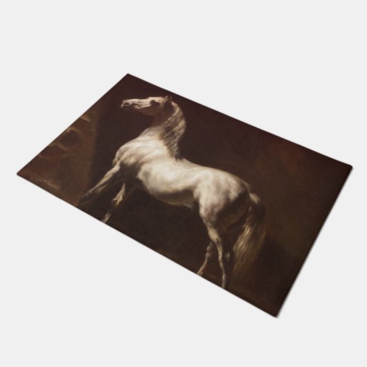 Dapple Gray Horse (von Théodore Géricault) Fußmatte (Schrägansicht)