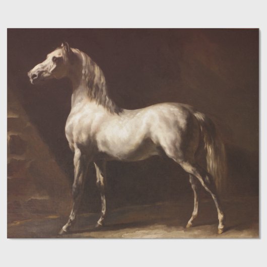 Dapple Gray Horse (von Théodore Géricault) Geschenkpapier (Flach)