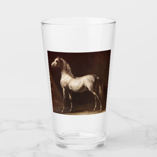 Dapple Gray Horse (von Théodore Géricault) Glas (Vorderseite)