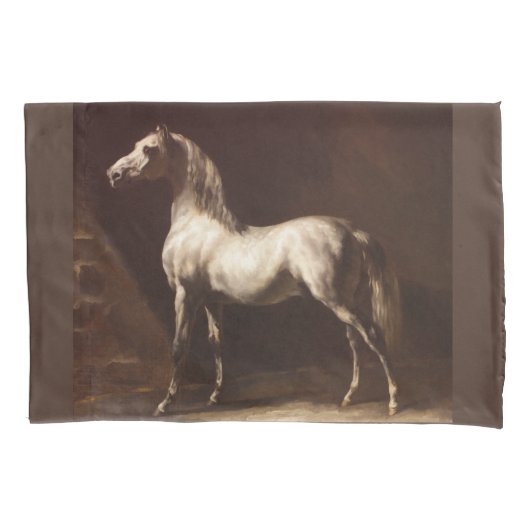 Dapple Gray Horse (von Théodore Géricault) Kissenbezug (Vorderseite-Links)