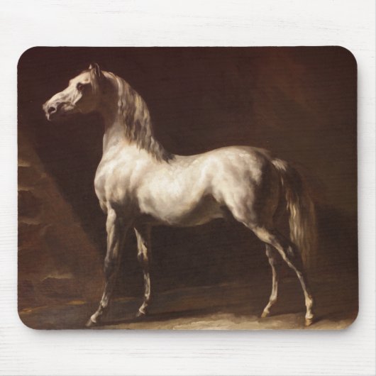 Dapple Gray Horse (von Théodore Géricault) Mousepad (Vorne)