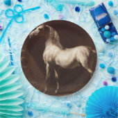 Dapple Gray Horse (von Théodore Géricault) Pappteller (Party)