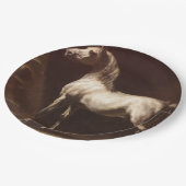 Dapple Gray Horse (von Théodore Géricault) Pappteller (Schrägansicht)