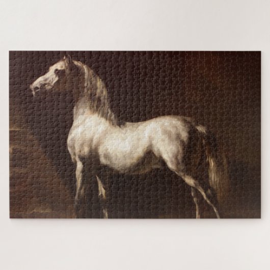 Dapple Gray Horse (von Théodore Géricault) Puzzle (Horizontal)