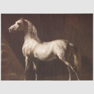 Dapple Gray Horse (von Théodore Géricault) Seidenpapier