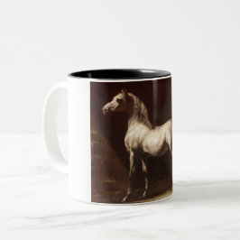 Dapple Gray Horse (von Théodore Géricault) Zweifarbige Tasse