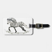 Dapple Gray Icelandic Mare Grá Gepäckanhänger (Vorderseite horizontal)