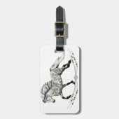 Dapple Gray Icelandic Mare Grá Gepäckanhänger (Vorderseite vertikal)