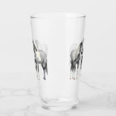 Dapple Gray Pinto Paint Quarter Pferde Glas (Links)