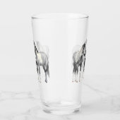 Dapple Gray Pinto Paint Quarter Pferde Glas (Rechts)