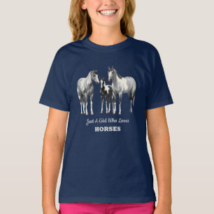 Dapple Gray Pinto Paint Quarter Pferde T-Shirt