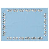 Dapple Gray Pinto Paint Quarter Pferde Tischdecke (Vorderseite (Horizontal))