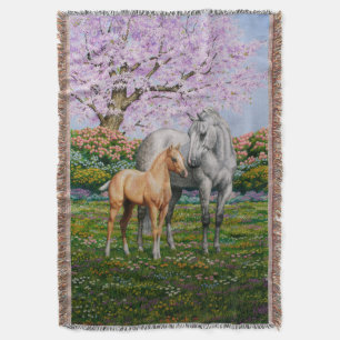 Dapple Gray Quarter Horse Mare Palomino Foal Decke
