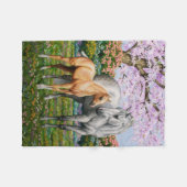 Dapple Gray Quarter Horse Mare Palomino Foal Fleecedecke (Vorderseite (Horizontal))