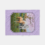 Dapple Gray Quarter Horse Mare Palomino Foal Fleecedecke (Vorderseite (Horizontal))