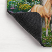 Dapple Gray Quarter Horse Mare Palomino Foal Mousepad (Ecke)