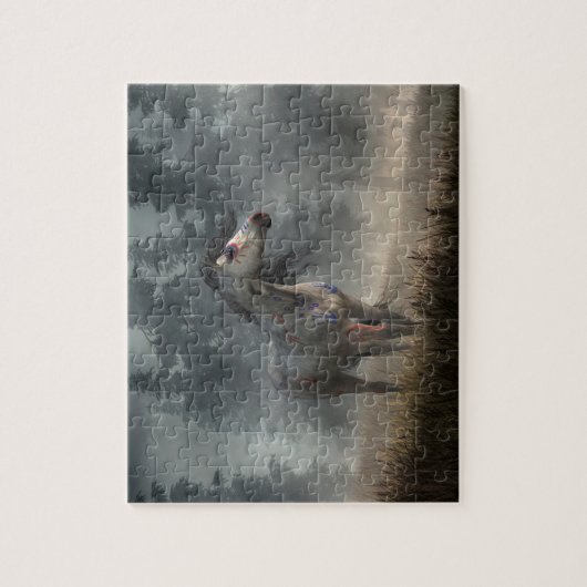 Dapple Gray War Horse Puzzle (Vertikal)