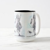 Dapple-mit Augen Bronc Zweifarbige Tasse (VorderseiteRechts)