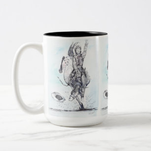 Dapple-mit Augen Bronc Zweifarbige Tasse