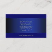 Dappled Blau des Pferdegeschäfts Marketing Gold Visitenkarte (Rückseite)