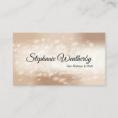 Dappled Gold White Bokeh Stylist Business Card Visitenkarte (Vorderseite)