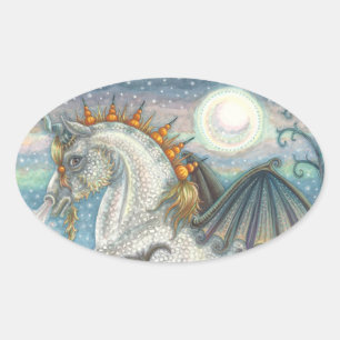 DAPPLED GOTH UNICORN, HALLOWEWESE HORSE STICKER Ov