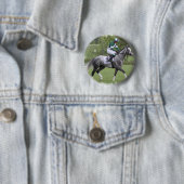 Dappled graues Rennen-PferdeButton Button (Beispiel)