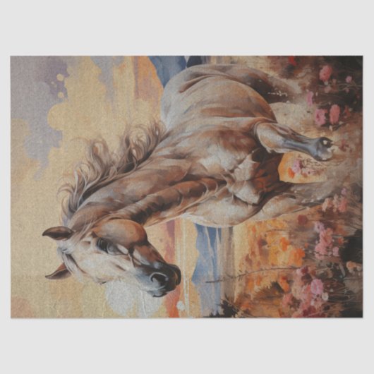 Dappled Gray Wild Horse Decoupage Seidenpapier (Vorderseite)