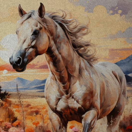 Dappled Gray Wild Horse Decoupage Seidenpapier