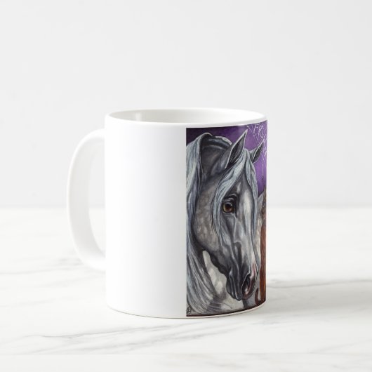 DAPPLED PFERDkatzen-Freund-Tasse Kaffeetasse (Vorderseite Links)